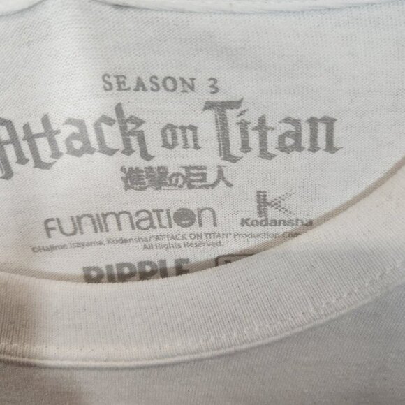 NWT Attack‎ On The Titan Frames White T-Shirt Size XL - Picture 5 of 6